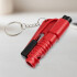 Mini Martillo Seguridad Autos Llavero Rompe Vidrios Ventanas Color Rojo