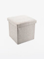 PUFF DE ALMACENAJE BEIGE