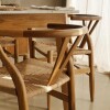 Silla Wishbone - Madera de Haya y Rattan natural Natural