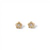 Caravanas Flor Zirconia-Plata y oro-Zirconia-CA5079 conpiedra