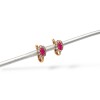 Caravanas Rubí Aro Óvalos de oro- Oro bajo - Rubí y zirconias- CA8127 conpiedra