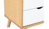 Mesa De Luz Madera Maciza Nordica 2 Cajones - Linea Dublin - Blanca Mesa De Luz Madera Maciza Nordica 2 Cajones - Linea Dublin - Blanca