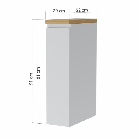 BAJO MESADA 20 CM MDF BLANCO SUECIA