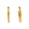 Caravanas aros de oro 3/4 torneado- Oro bajo - Sin piedra- CA8034 sinpiedra