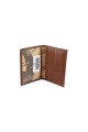 Porta documentos con visor Marrón