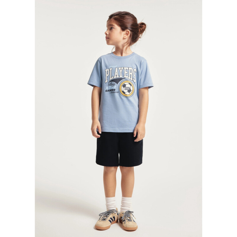 CAMISETA MM MASC AZUL CLARO