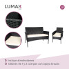 Juego Jardin Rattan 3 Sillones + Mesa Exterior Juego Jardin Rattan 3 Sillones + Mesa Exterior