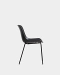 Silla Altea beige y patas de acero con acabado negro