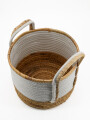 CANASTO DE YUTE MULTICOLOR