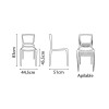 Silla Tramontina Sofía apilable respaldo cerrado gris grafito Silla Tramontina Sofía apilable respaldo cerrado gris grafito