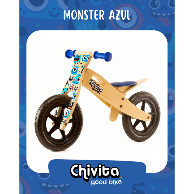 Chivita Bicicleta de equilibrio Monster Azul