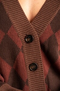 Cardigan Rombos Chocolate