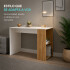 Escritorio ComboHome Nórdico Estantes Laterales 120 Cm Deco Blanco 1