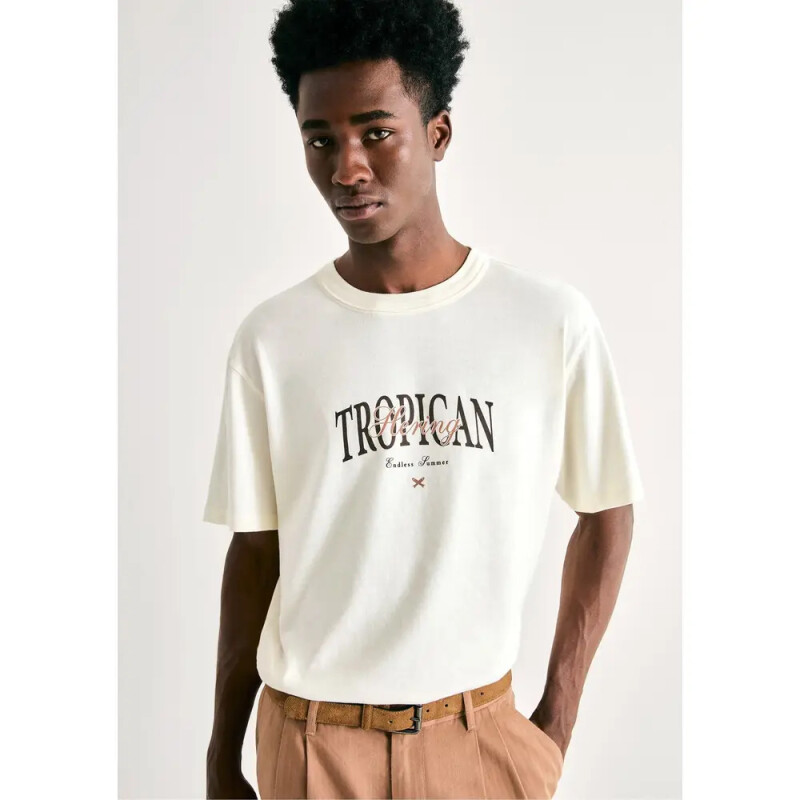 CAMISETA MM MASC BEGE CLARO