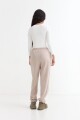 Pantalón jogger felpa BEIGE