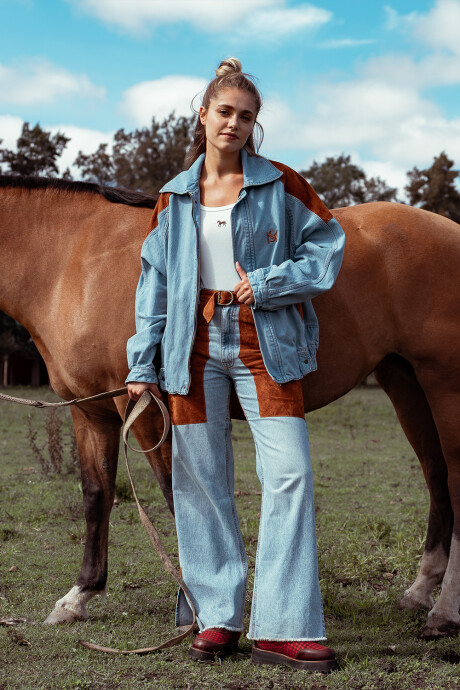 Leather Rockstar Celeste / Habano