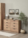 Cómoda JENSLEV 4+4 cajones roble Cómoda JENSLEV 4+4 cajones roble