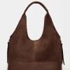 Shopper Amalfi en efecto gamuza Chocolate