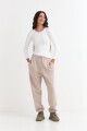 Pantalón jogger felpa BEIGE