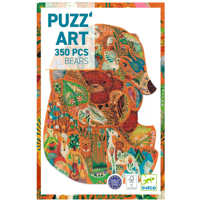 Puzzle Puzz’Art Oso 350 piezas Djeco Puzzle Puzz’Art Oso 350 piezas Djeco