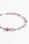 Pulsera piedra acero lila