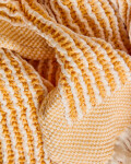 Manta Lideba de algodón rayas naranja 100 x 170 cm Manta Lideba de algodón rayas naranja 100 x 170 cm