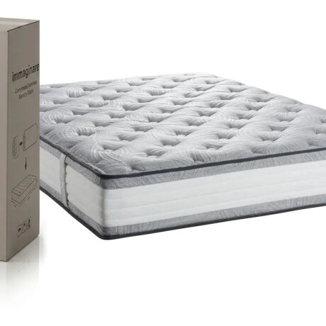 COLCHON TOKIO EN CAJA CON GEL FRÍO HÍBRIDO RESORTES QUEEN SIZE