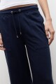 Pantalon pretina elastizada azul marino