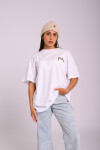 Remera manga corta oversize - Estampada Blanco