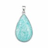 Dije lagrima. Plata 925. Calcedonia-CP4907 conpiedra