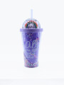 VASO CANDY CON LUZ Y SORBITO CELESTE