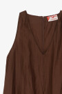 VESTIDO ARRUGADO Marron