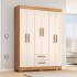 Ropero Abba 6 Puertas 2 Cajones NT6015 Freijo | Off White Ropero Abba 6 Puertas 2 Cajones NT6015 Freijo | Off White