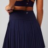 Falda Con Malla Hot Shot Pleated Skirt Classic Mini Mujer Deep Navy