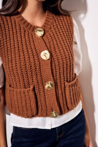 Chaleco Lana Chocolate