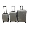 Set de 3 Valijas de Mano Rígidas Plateado