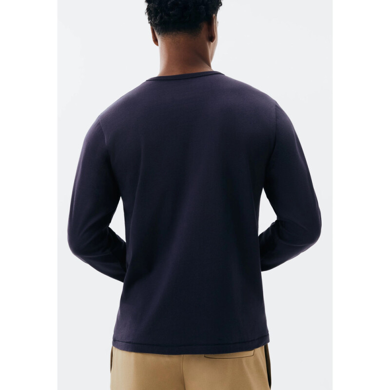 CAMISETA ML MASC AZUL ESCURO