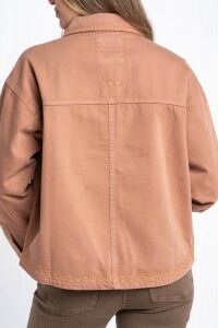 Sobrecamisa Algodón Bordada Mocha