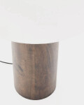 Lámpara de pie Marga de madera maciza con acabado natural con acabado oscuro