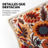 Funda de almohadón ZAL bordada artesanal 50 x 50 cm Blanco