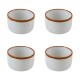 Set x4 Ramequin cerámica 9x5,5 cm BLANCO