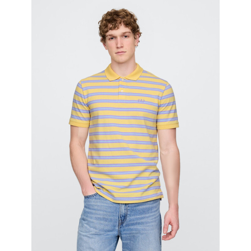 F-LOGO PK POLO YELLOW STRIPE