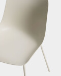 Silla Altea beige y patas de acero con acabado beige