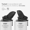 Butaca i-ORBIT KIKKABOO ISOFIX 360 0-36kg C LEG SUPPORT black