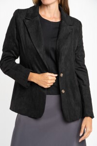 Blazer Gamuza Negro