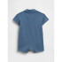 B PIQUE POLO SHORTIE 1PC KNIT BAINBRIDGE BLUE