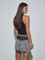 FALDA CIRELLA GRIS OSCURO
