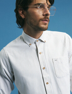 012622 CAMISA HARRINGTON LABEL Beige / Natural