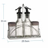 Set Especieros de Vidrio con Soporte Metal Set Especieros de Vidrio con Soporte Metal