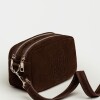 Bandolera New Eterial en Cuero Gamuza Chocolate
